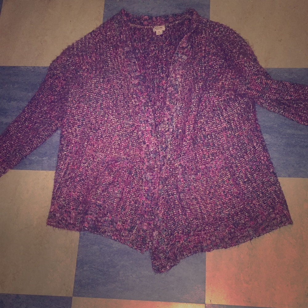 Mossimo Supply Co M Wool Cardigan Knit Pink